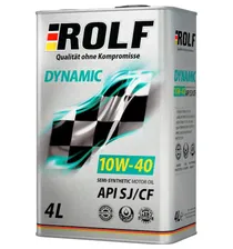 Моторное масло ROLF Dynamic 10W-40 API SJ/CF п/синт. 4 L