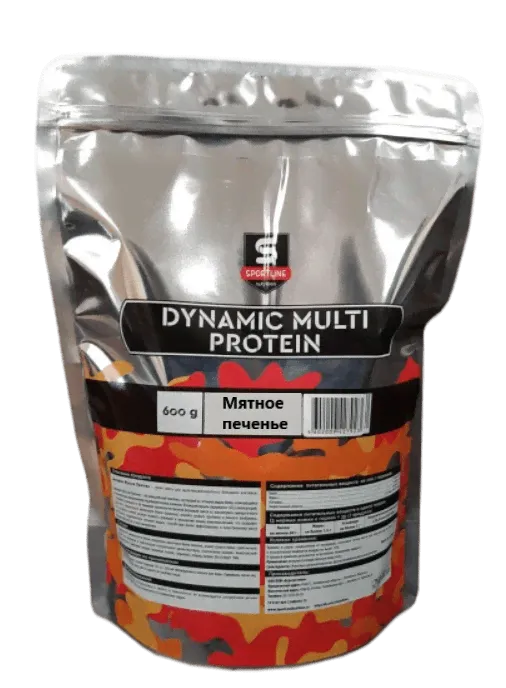 Протеин Sportline Dynamic Multi Protein 600 g. Мятное печенье