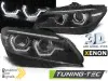Передние фары Dynamic Turn Angel Eyes чёрные от Tuning-Tec для BMW Z4 E89 под ксенон