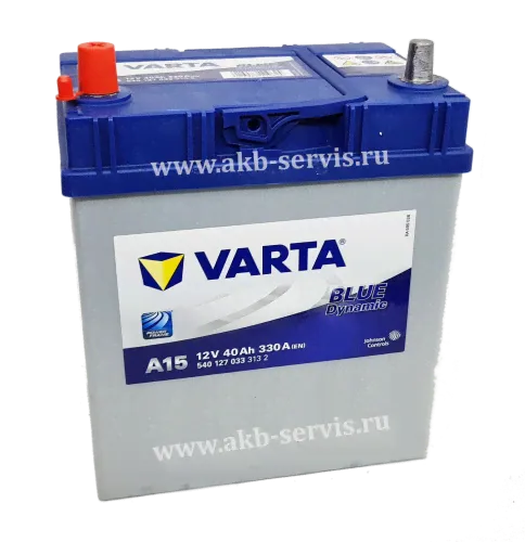 Аккумулятор Varta Blue Dynamic (Варта) 40Ач п/п A15 (540 127 033) 330А азия-0