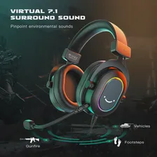Fifine Dynamic RGB игровая гарнитура с микрофоном Накладные наушники 7,1 объемный звук ПК PS4 PS5 3 эквалайзер опции игры кино музыка (art.: 3920bc5edaf4d)