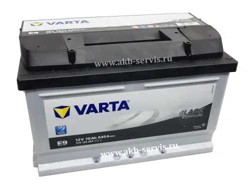 Аккумулятор VARTA Black Dynamic (Варта) 70Ач о/п E9 (570 144 064) 640A низкий