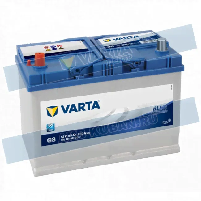 Аккумулятор 6СТ-95.1 Blue Dynamic G8; 100D31R (Varta) Asia бортик-0